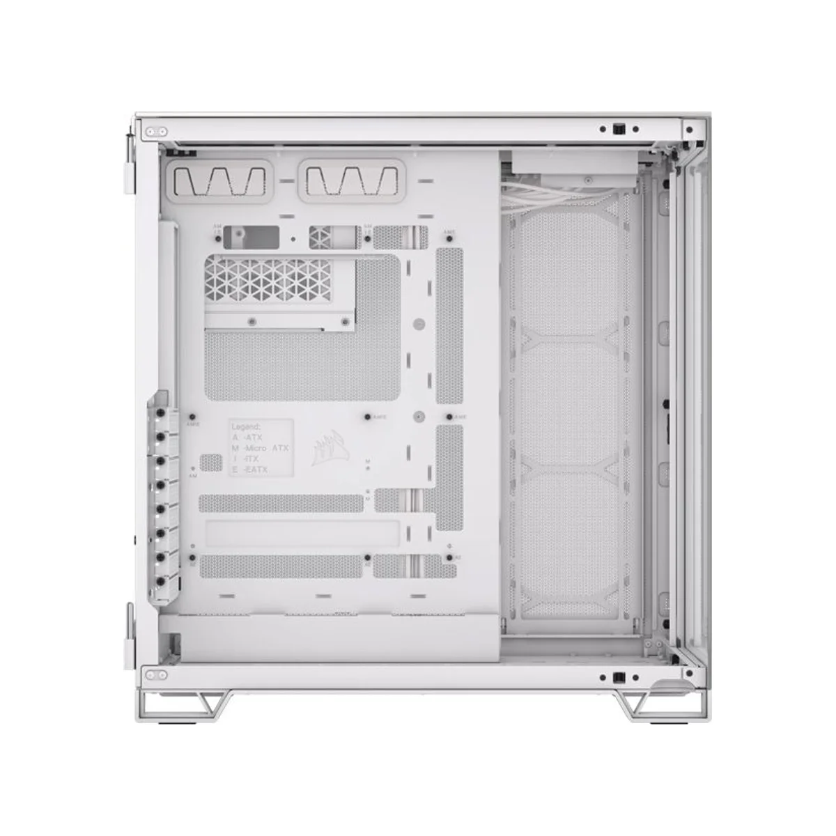 Corsair 6500X Gray Aluminum Dual-chamber Mid-Tower Gaming Case - White - CC-9011285-WW view 4