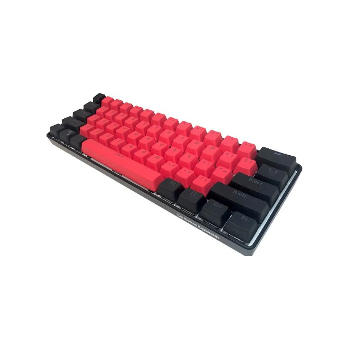 KRAKEN BRED Keycap Set | Backlit Doubleshot PBT Keycaps (104 Keys, Black, Red) - BKSKK - BKSKK - CAPS view 2