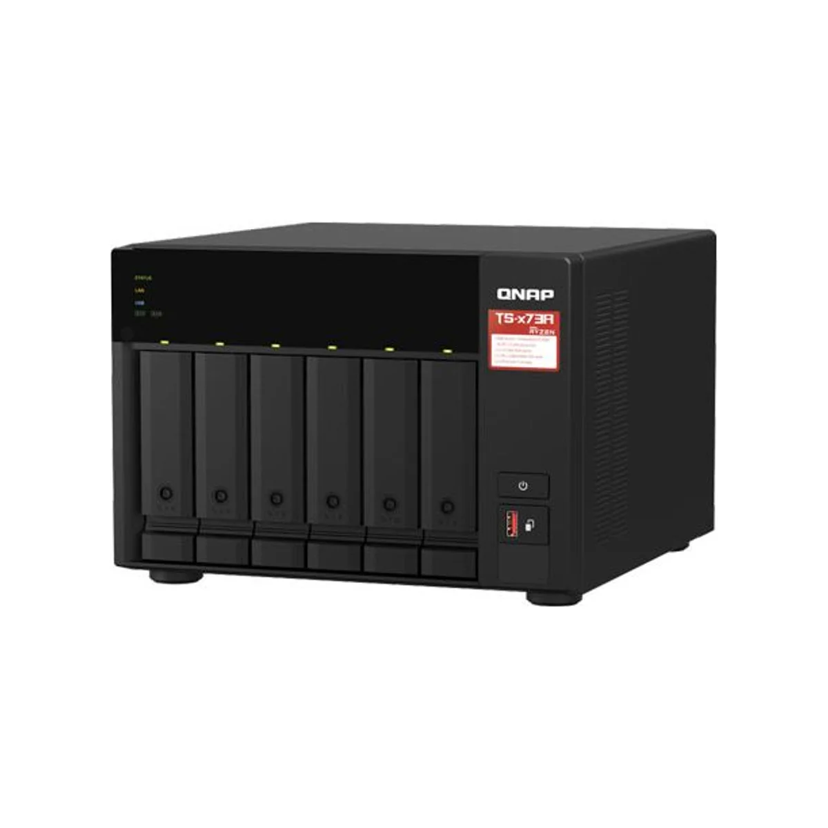 QNAP TS-673A-8G NAS BOX | 6-Bay NAS with AMD Ryzen Quad-Core Processor - TS673A-8G view 4