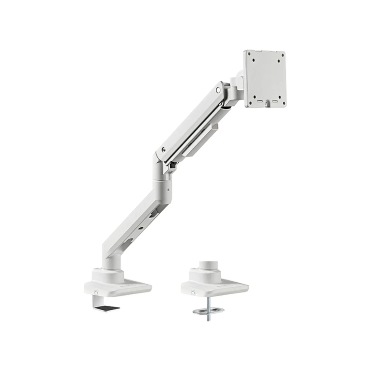 SilverStone ARM14 Single Monitor VESA Mounting Mechanical Arm (White) (17"-49", Up to 20kg, Clamp/Grommet) - SST-ARM14W view 2