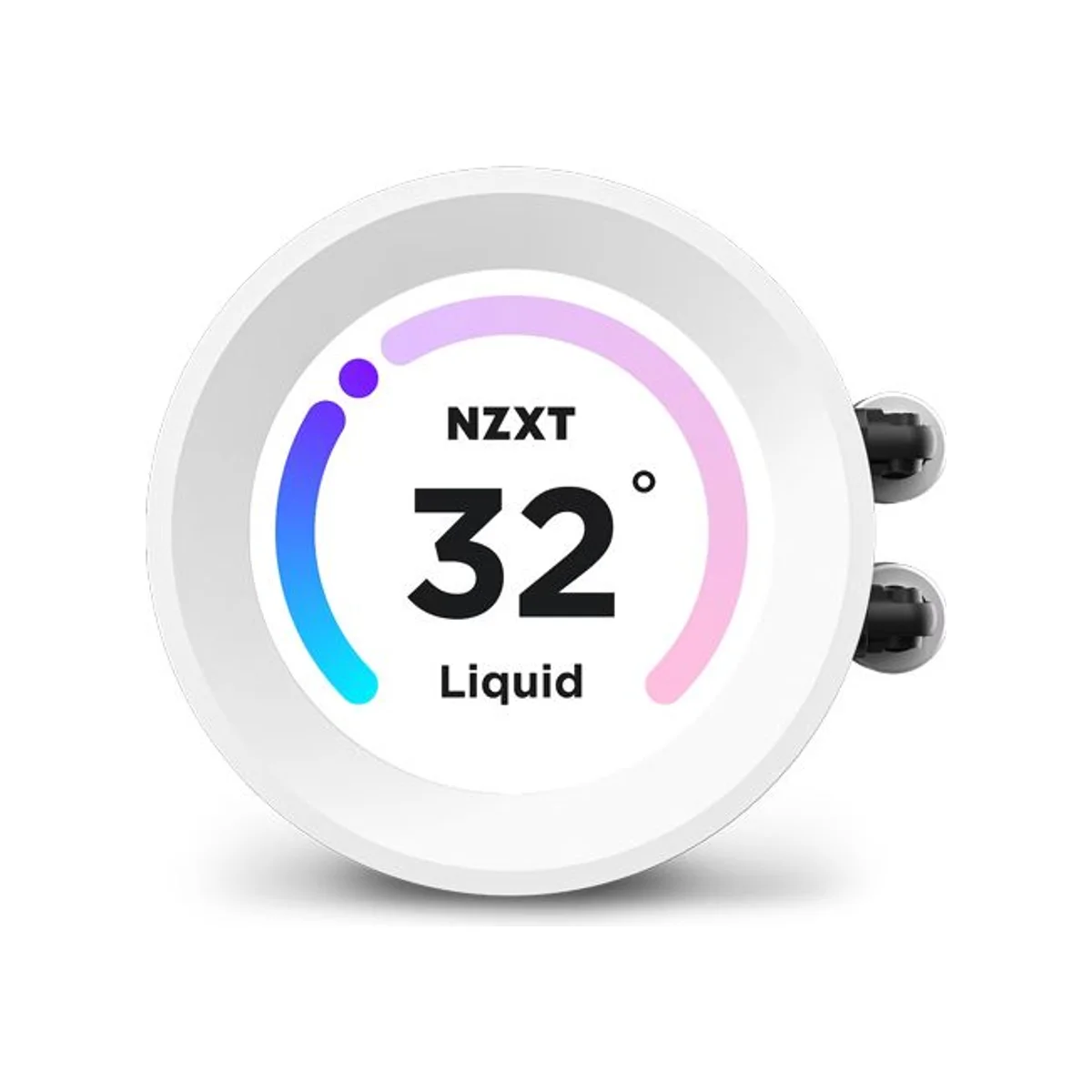 NZXT Kraken Elite 240 RGB 240mm LCD Display AIO CPU Liquid Cooler - White - RL-KR24E-W1 view 3