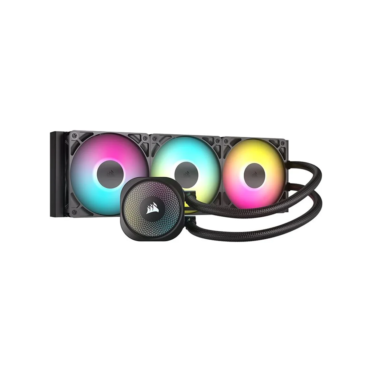 Corsair NAUTILUS 360 RS ARGB CPU Liquid Cooler - Black (360mm Radiator, RGB Lighting, 5-Year Warranty) - CW-9060093-WW