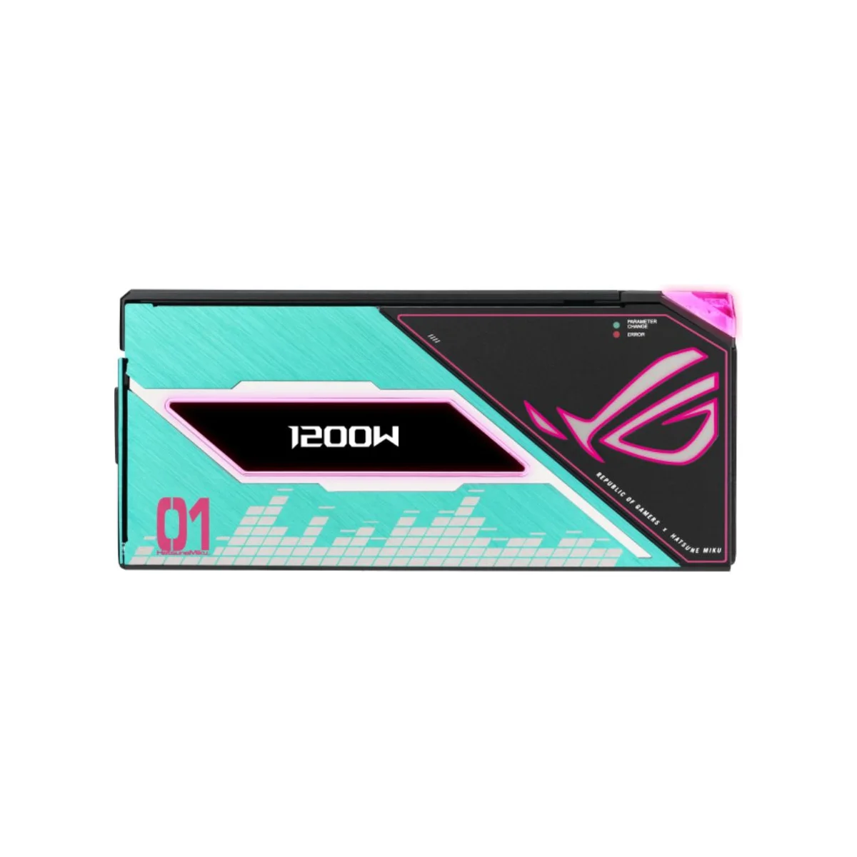 ASUS ROG Thor Platinum III Fully Modular 1200W ATX 3.1 Power Supply (80+ Platinum, PCIe 5.1, Hatsune Miku Edition, Black) | 90YE00V6-B0NA00 view 2