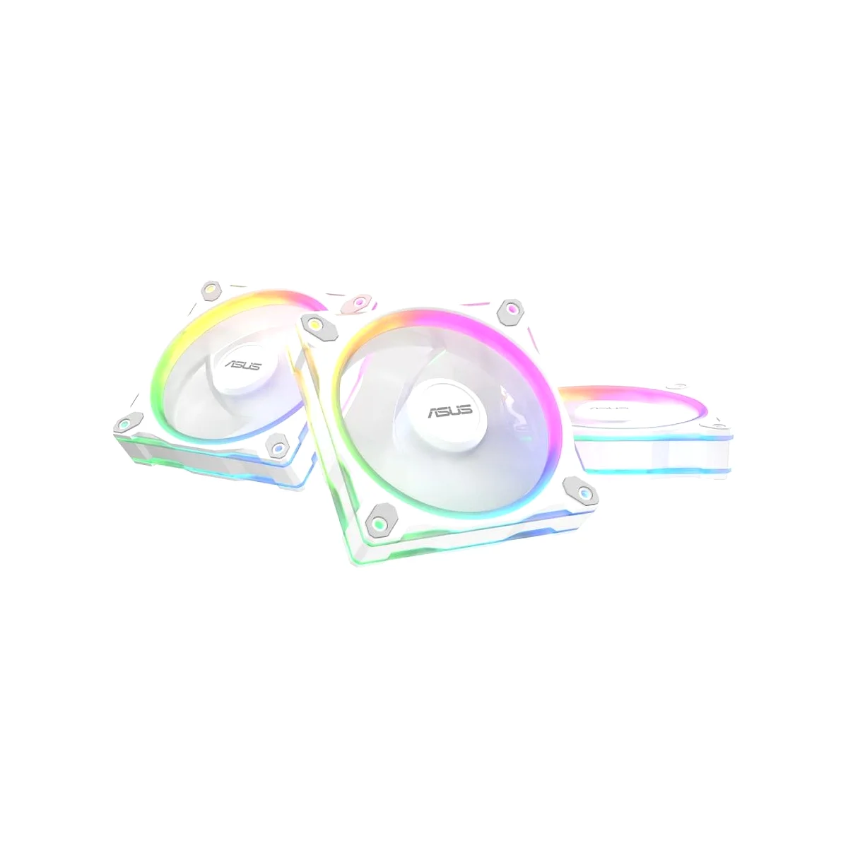 ASUS Prime MR120 ARGB White PWM Triple Pack Case Fan - White - 90DA00I3-B09020