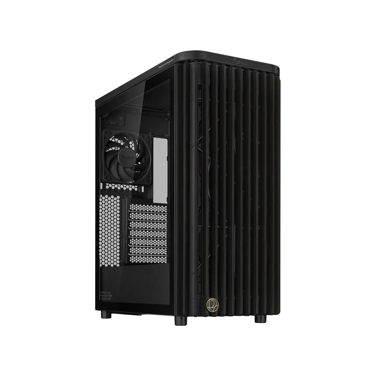 ASUS ProArt PA401 Wood Edition TG ATX Gaming Case - Black - 90DC00M0-B39000