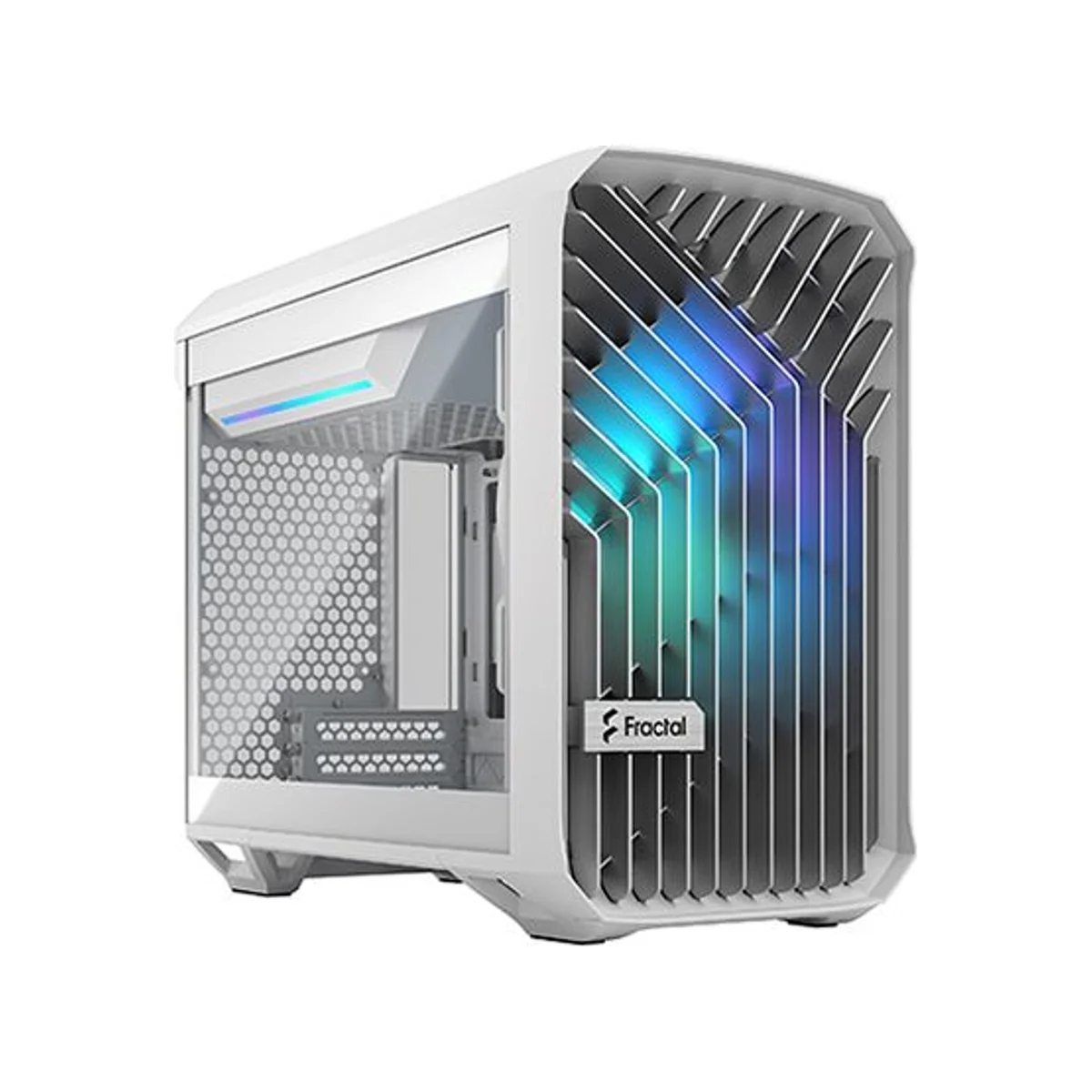 Fractal Torrent Nano Tempered Glass RGB Mini-ITX Gaming Case - White - FD-C-TOR1N-05