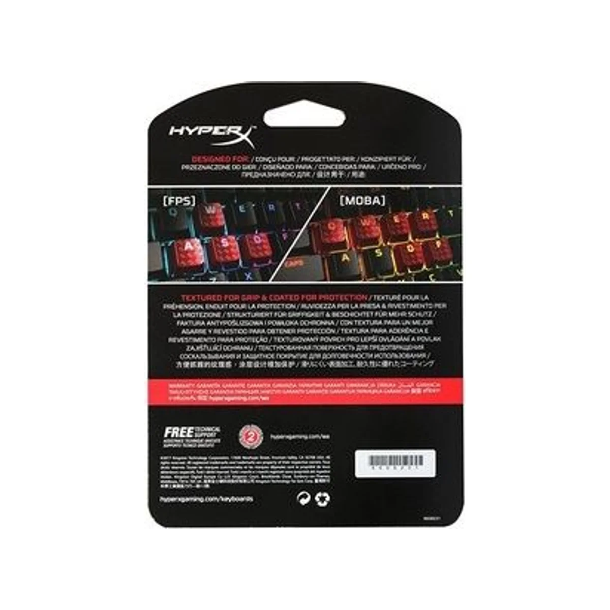 HyperX FPS & MOBA Gaming Keycaps Upgrade Kit (Titanium) - HXS-KBKC2 view 6
