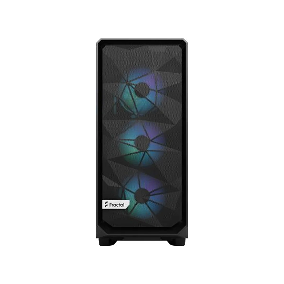Fractal Design Meshify 2 Compact RGB Tempered Glass Light Tint ATX Mid Tower ATX Gaming Case - Black 3x RGB Fans – FD-C-MES2C-06 view 2