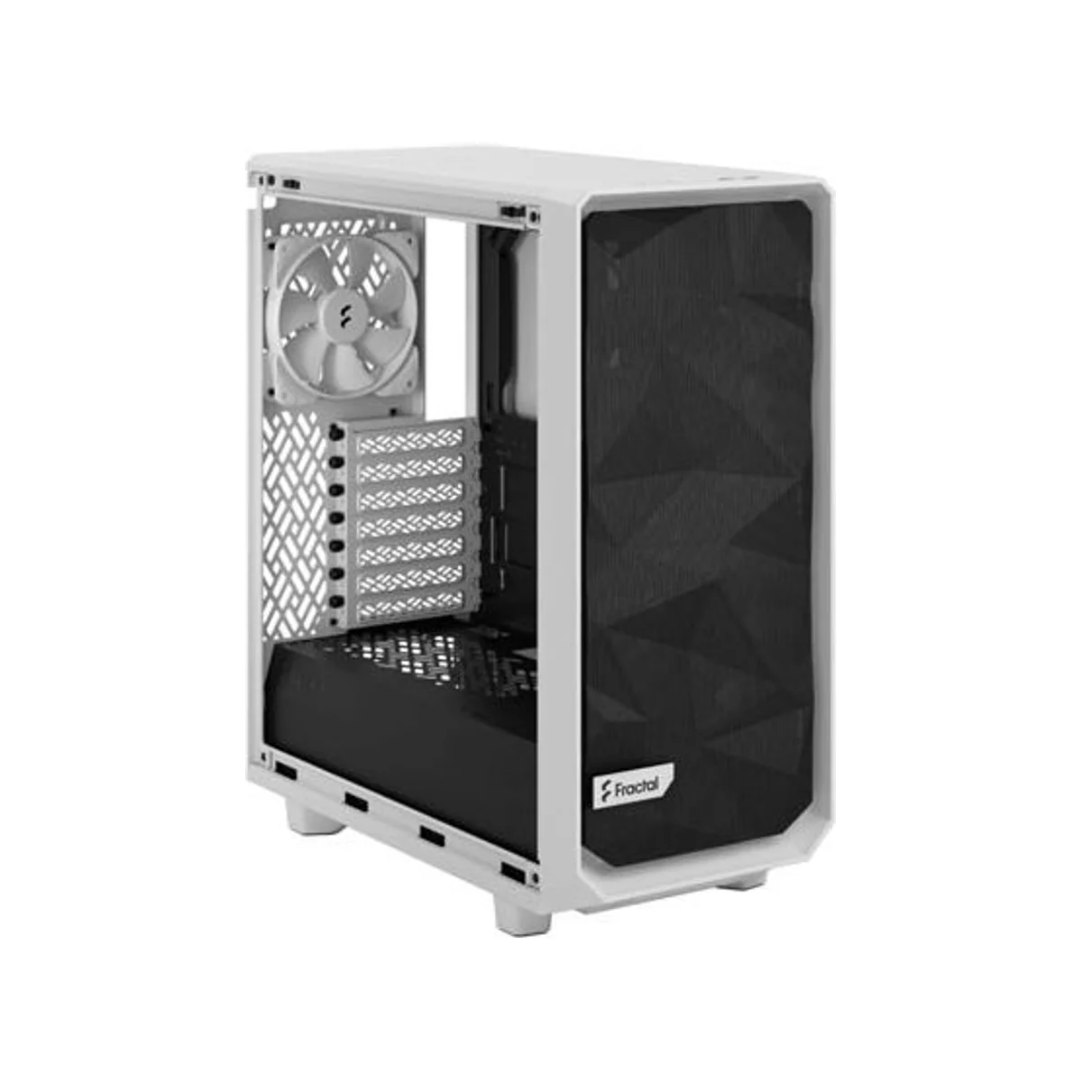 Fractal Design Meshify 2 Compact Lite Tempered Glass Clear ATX Mid Tower ATX Gaming Case - White 2x 120mm Fans – FD-C-MEL2C-04 view 3