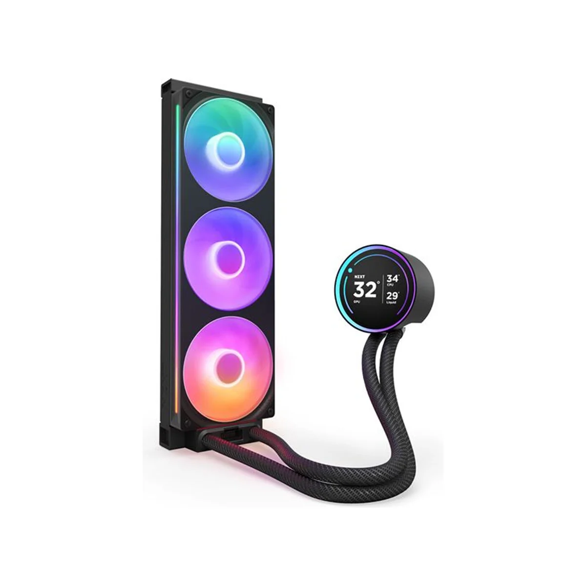 NZXT Kraken Elite 360 RGB IPS LCD AIO Liquid Cooler - Black - RL-KR36E-B2 view 2
