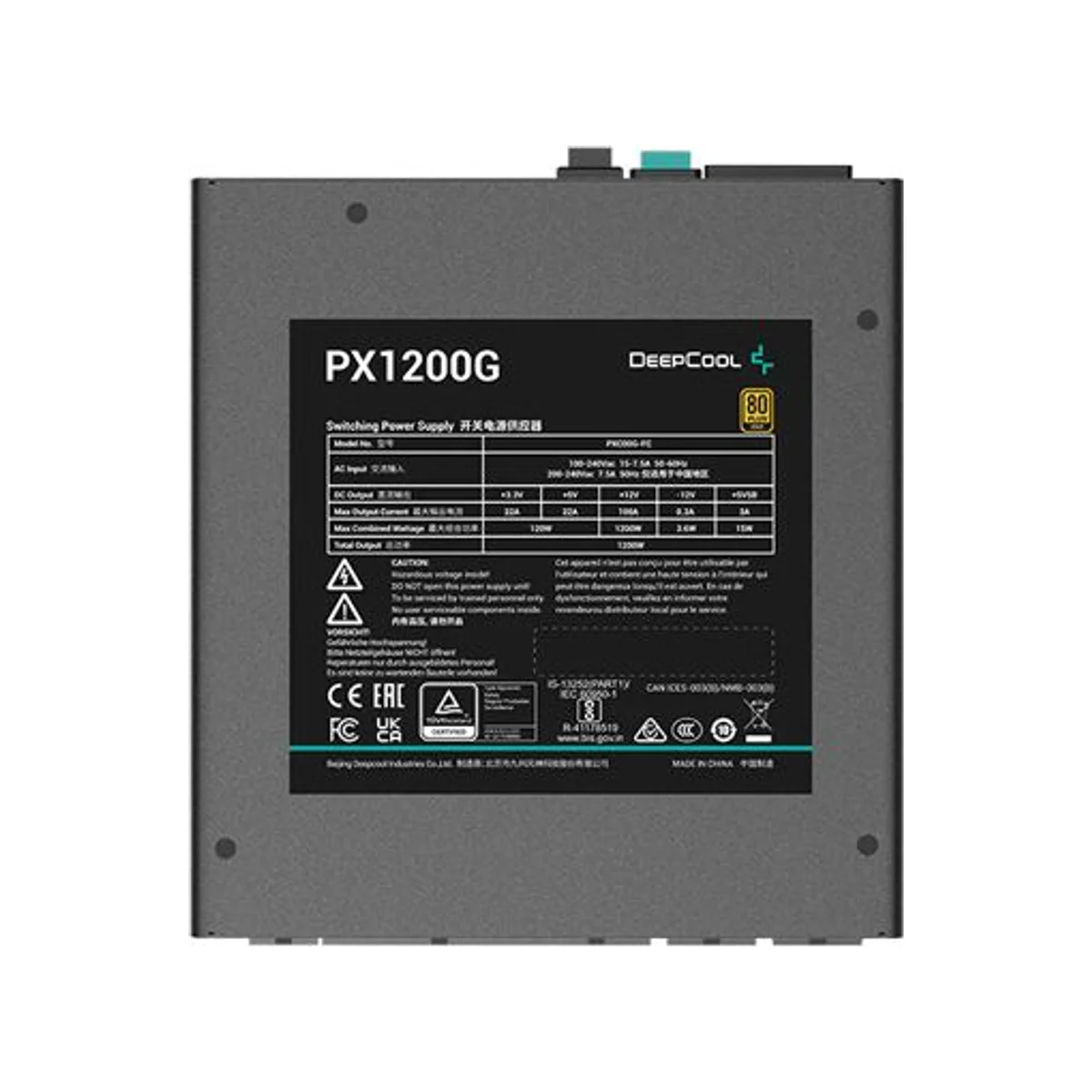 Cooler Master MWE Gold 750-V2 Fully Modular 750W ATX Power Supply (80+ Gold, PCIe 5.0, Low-Noise, Black) | MPE-7501-AFBAG-WO view 3