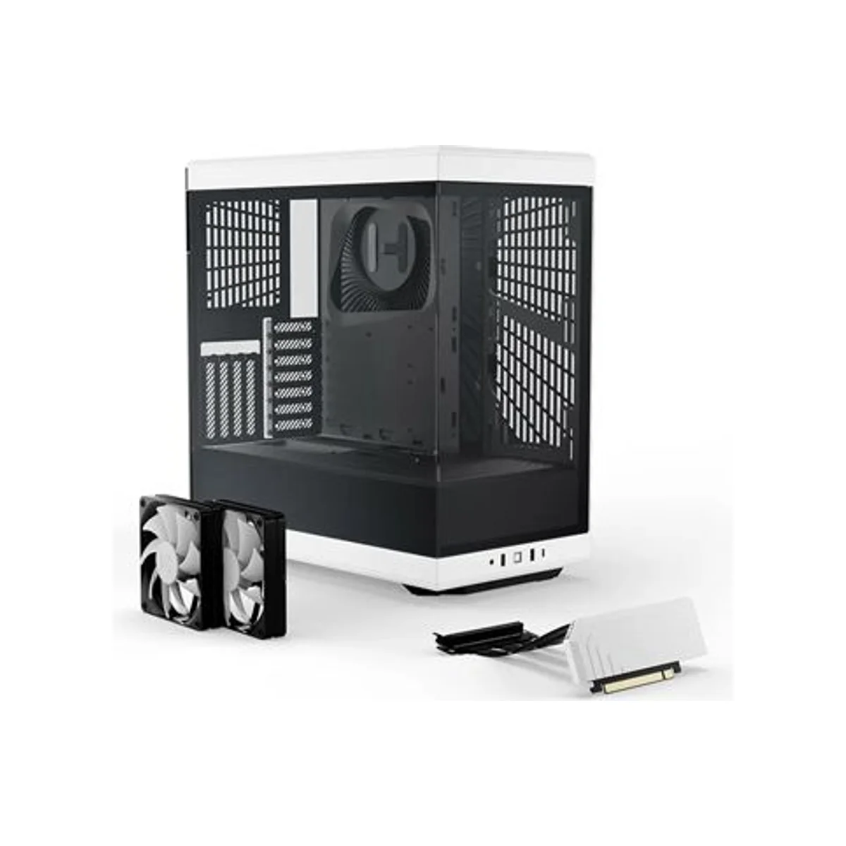 HYTE Y40 Panoramic Glass 4-Slot GPU Support Mid-Tower ATX Gaming Case - Black/White – CS-HYTE-Y40-BW view 2