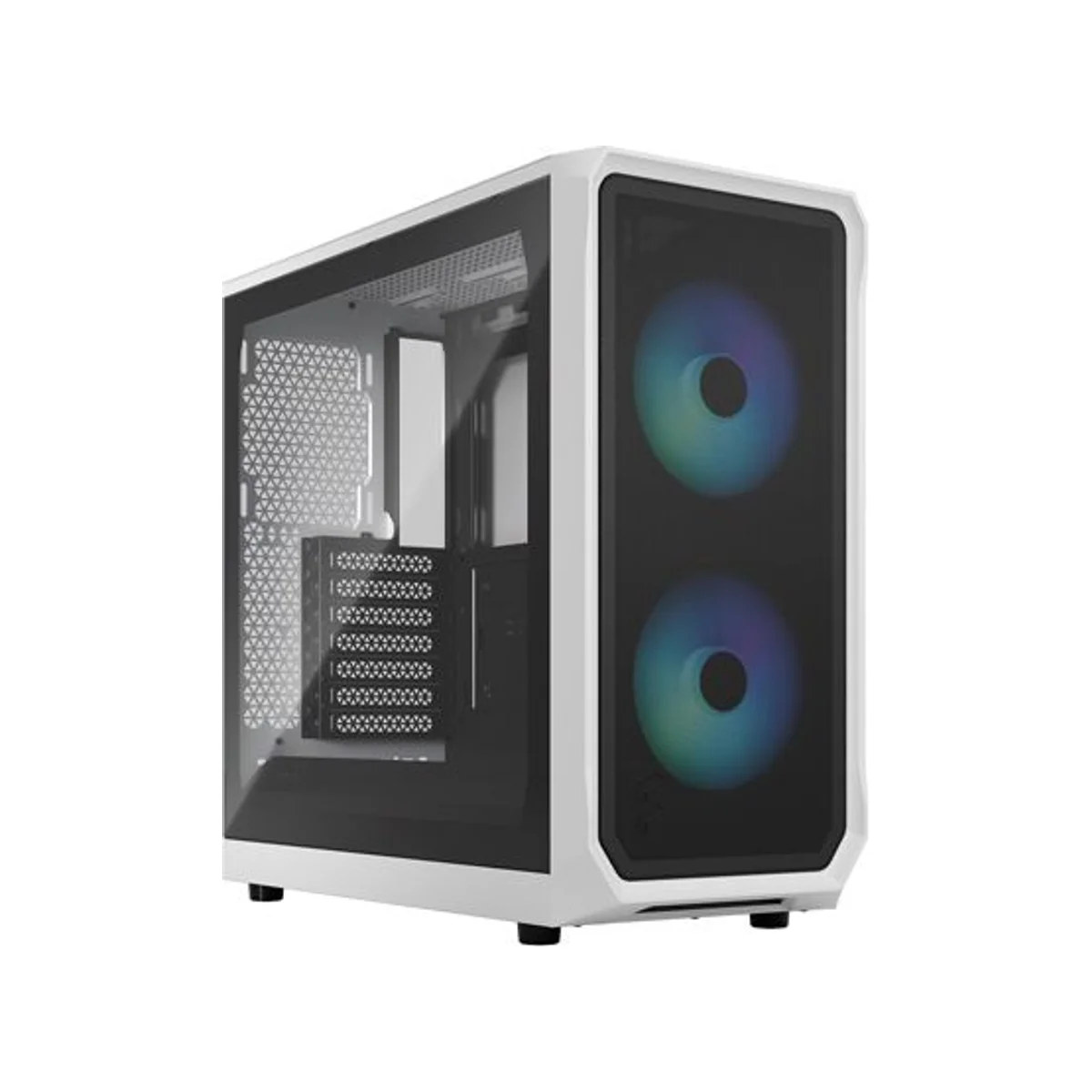 Fractal Focus 2 RGB White Tempered-Glass Mid-Tower ATX Gaming Case - White 4 ARGB Fans Included – FD-C-FOC2A-04