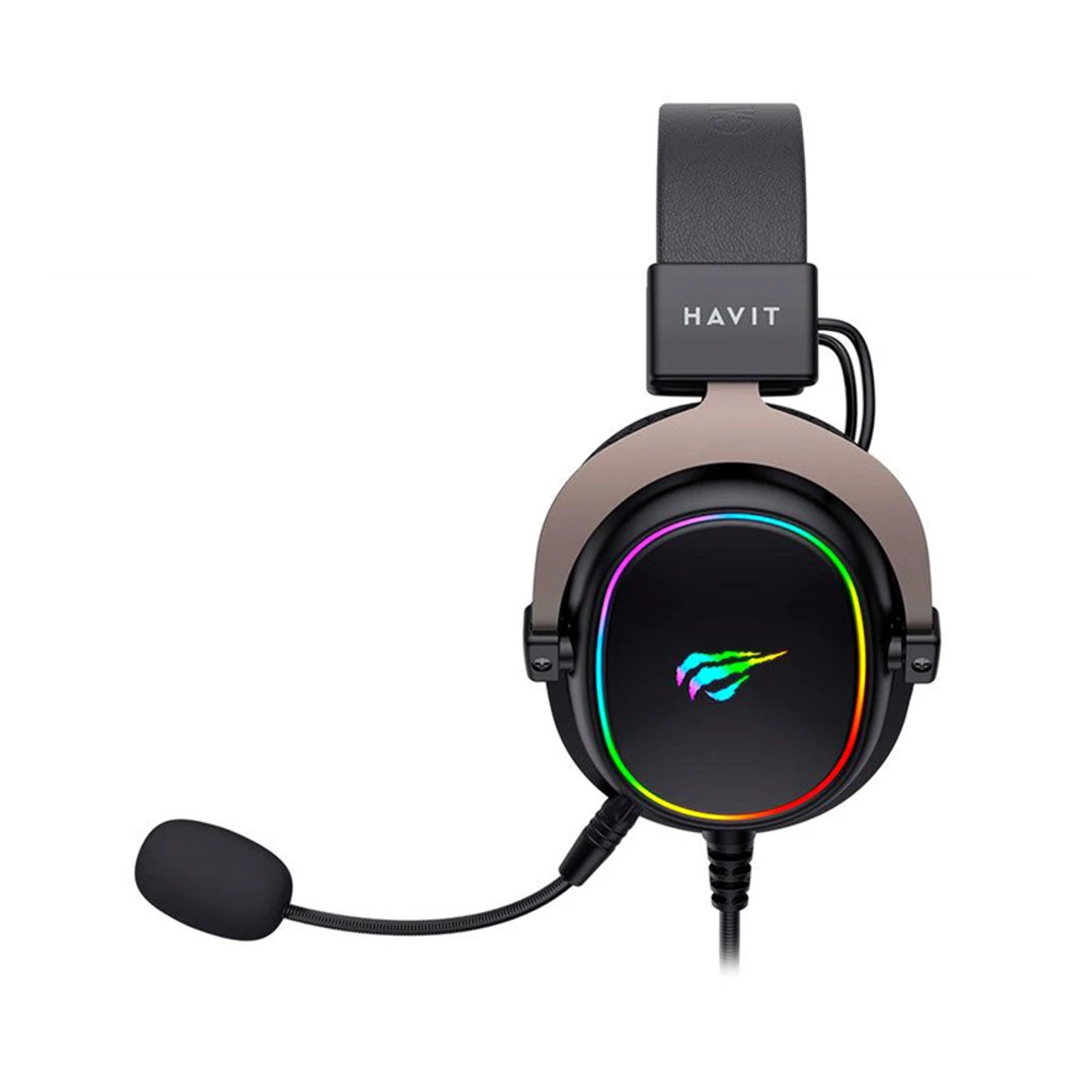 Havit Noise Cancelling RGB Gaming Headset - Black | H2002R view 4