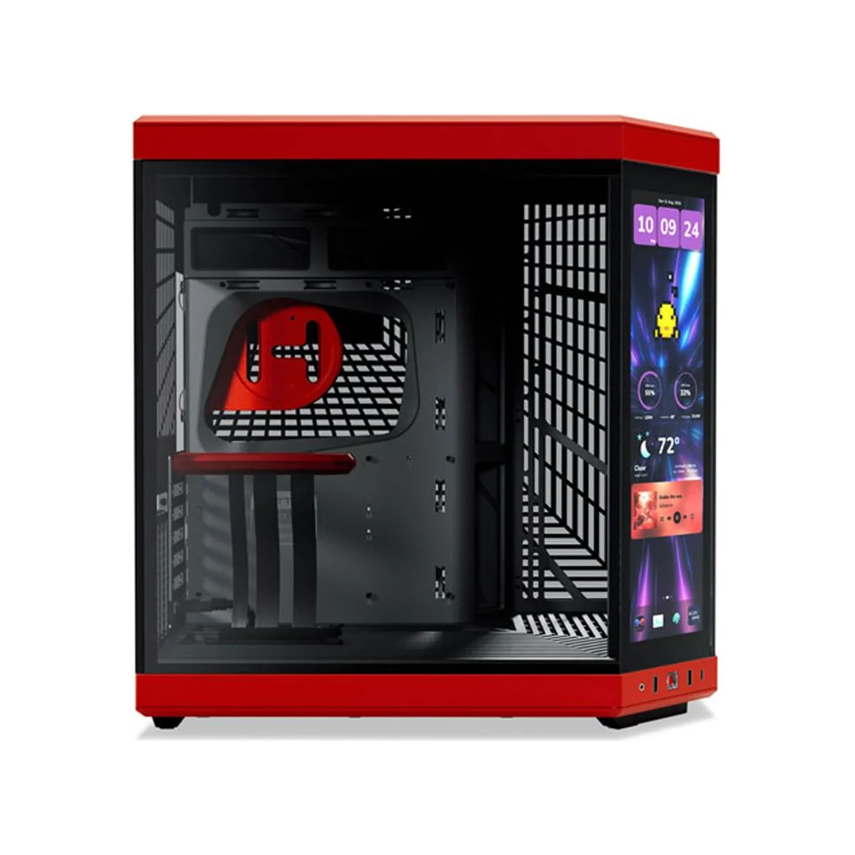 Hyte Y70 Touch Infinite Dual-Chamber Mid-Tower ATX Gaming Case - Red – CS-HYTE-Y70TI-RB view 2
