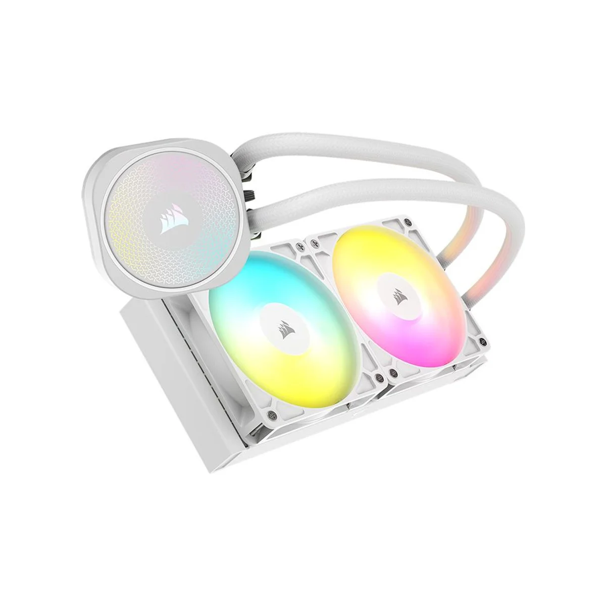 CORSAIR NAUTILUS 240 RS ARGB AIO CPU Liquid Cooler - White - CW-9060094-WW view 2