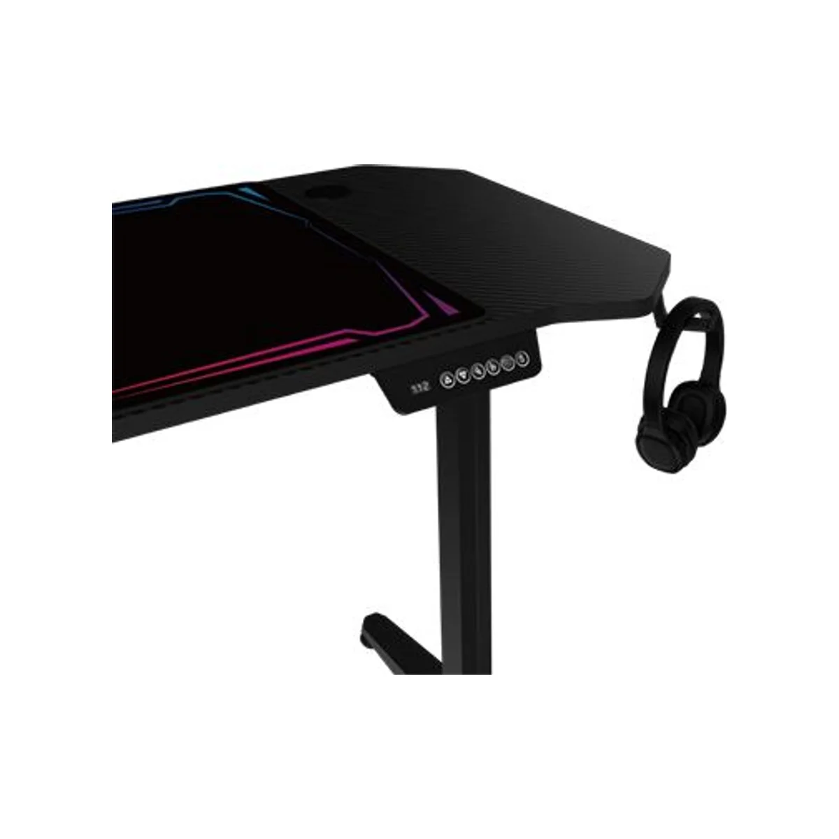 XIGMATEK Apex Electric Height Adjustable Gaming Desk - Black (Single Motor, 140x60cm Desktop, 75-120cm Height) - EN48908 view 4