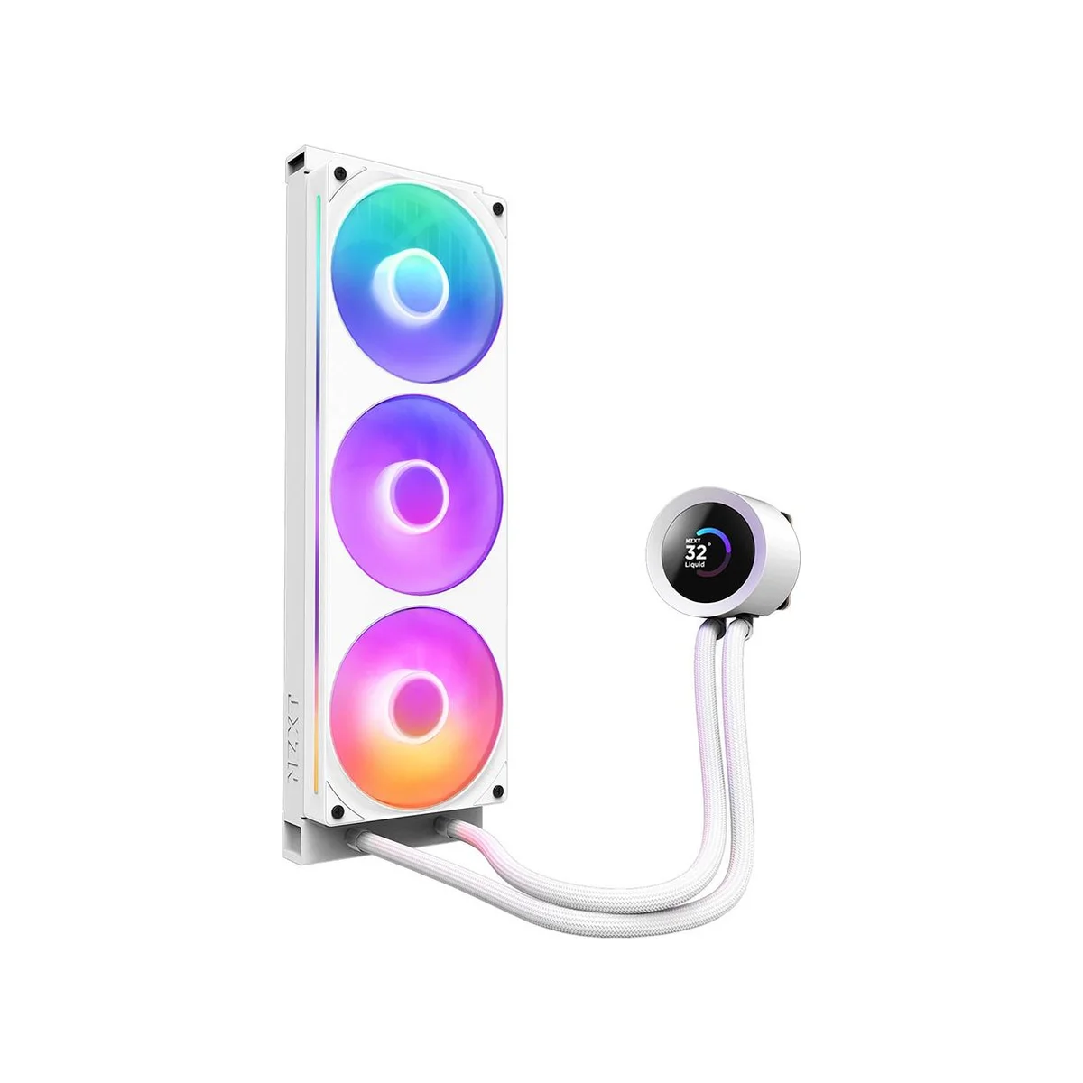 NZXT 360mm Kraken Plus ARGB AIO CPU Liquid Cooler - White - RL-KR360-W2 view 2