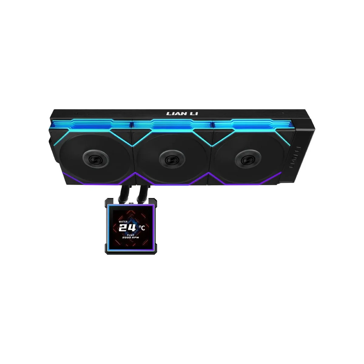 Lian Li HydroShift II LCD-S 360TL Black AIO CPU Liquid Cooler (120mm Fans, LCD Display, RGB) - G89.GHS2LCDS36TB.00 view 2