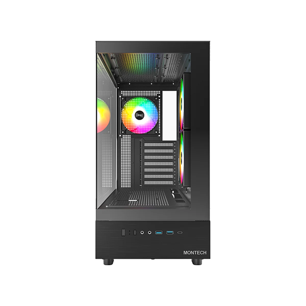 Montech XR Mid Tower ATX Gaming Case - Black - 4710562741421 view 5