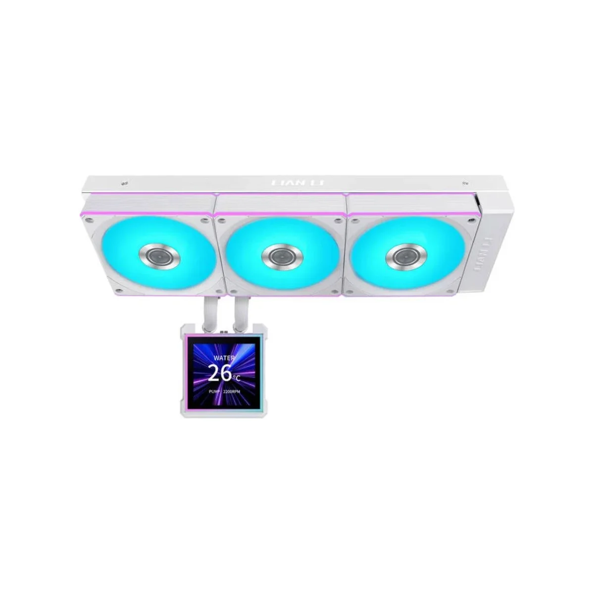 Lian Li HydroShift II LCD-S 360CL AIO RGB LCD Display CPU Liquid Cooler - White - G89.GHS2LCDS36CW.00 view 3