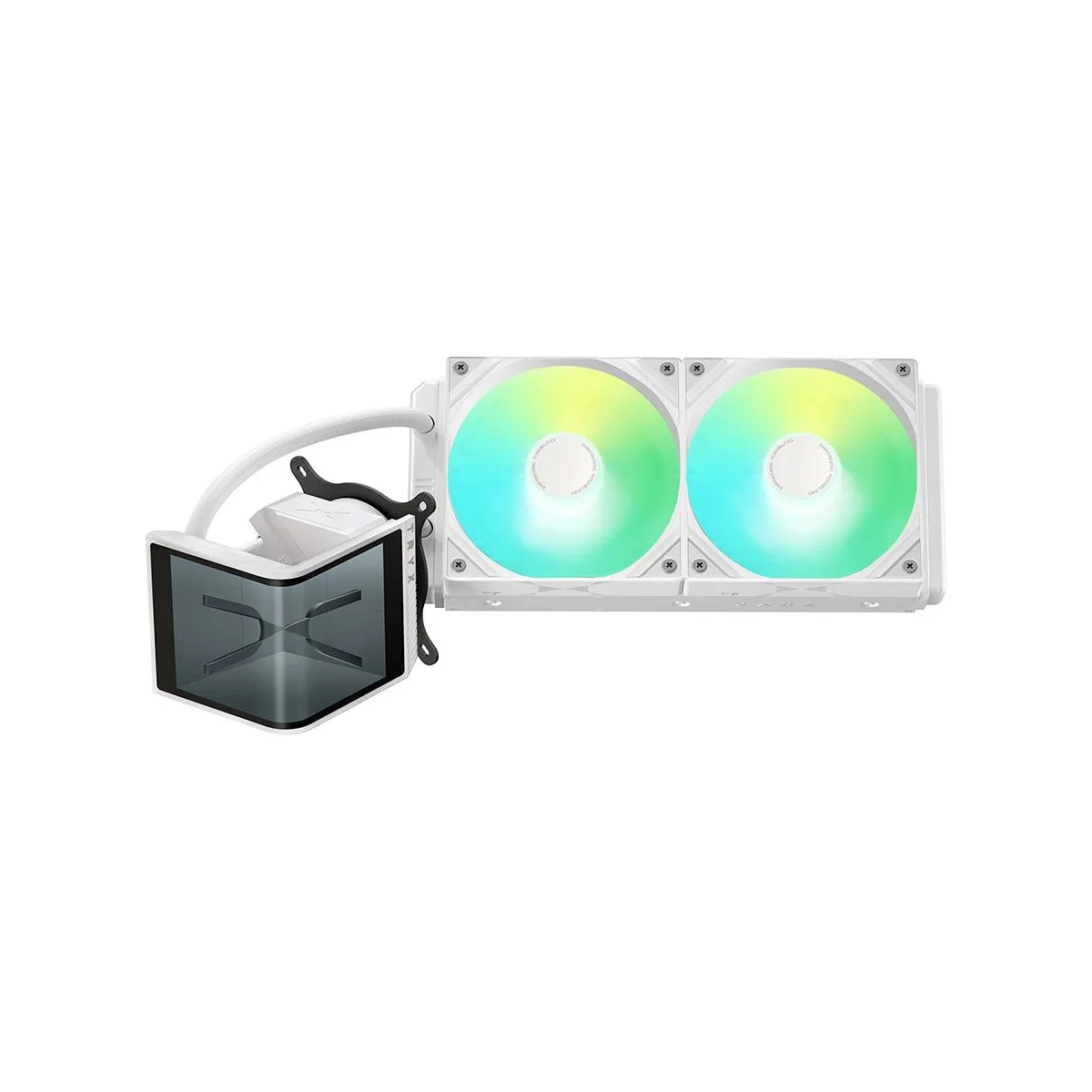 TRYX PANORAMA SE ARGB 240mm AIO Liquid CPU Cooler - White (6.5” AMOLED, Rotatable Display, ARGB Gen2) - L-P240L-AM2M-G0W view 2