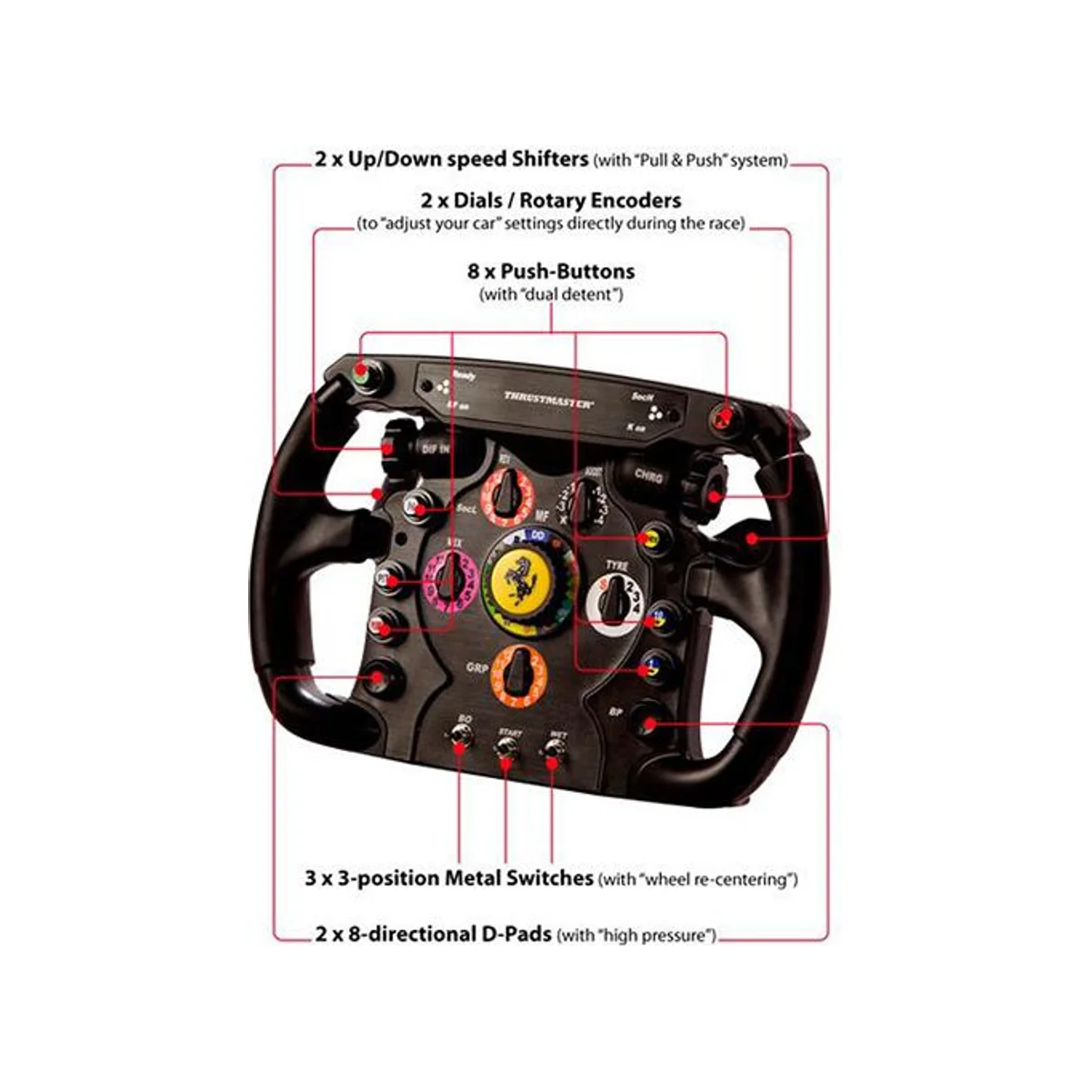Thrustmaster Ferrari F1 Add-On Wheel - Black Racing Wheel Add-on - TM-WHL-ADDON-FRARI view 4
