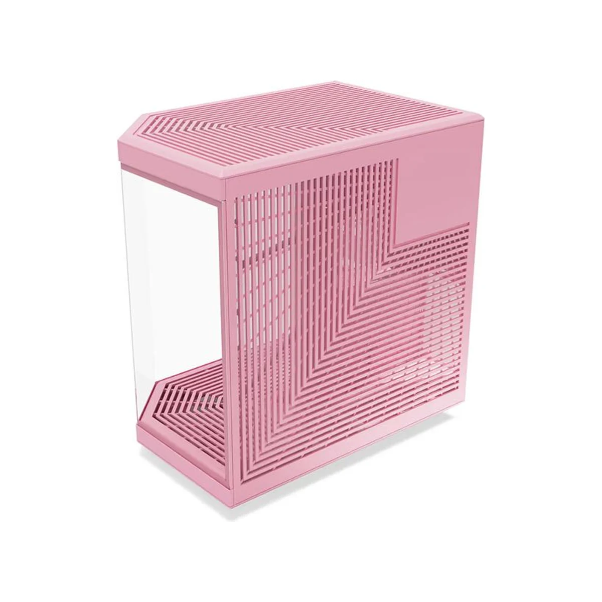 Hyte Y70 Dual-Chamber Tempered-Glass Mid-Tower ATX Gaming Case - Strawberry Milk (4 ARGB Fans Included) – CS-HYTE-Y70-SM view 4