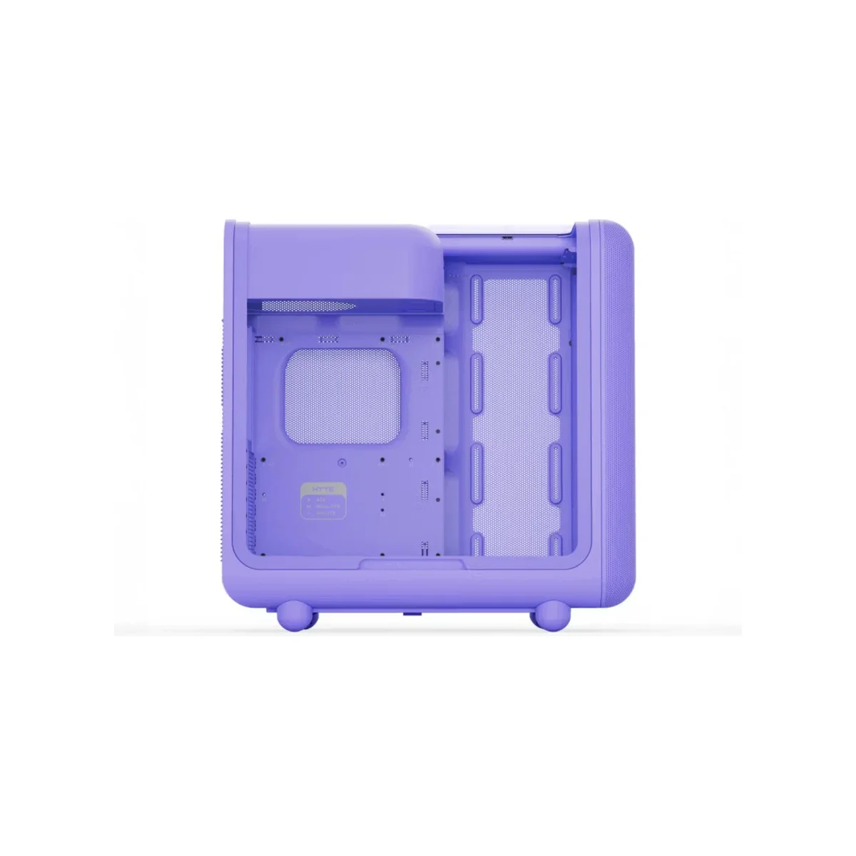 HYTE X50 Modern Performance E-ATX Mid-Tower Acoustic Glass Case - Taro Milk 0 Fans Included – CS-HYTE-X50G-TM view 3