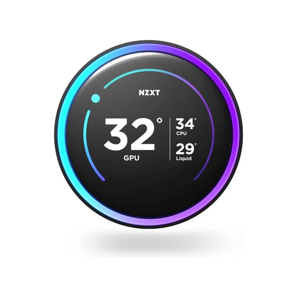 NZXT Kraken Elite 240 PWM AIO CPU Liquid Cooler (Black) - 240mm Radiator, 2.72-inch LCD Display, High Static Pressure Fans - RL-KN24E-B2 view 3