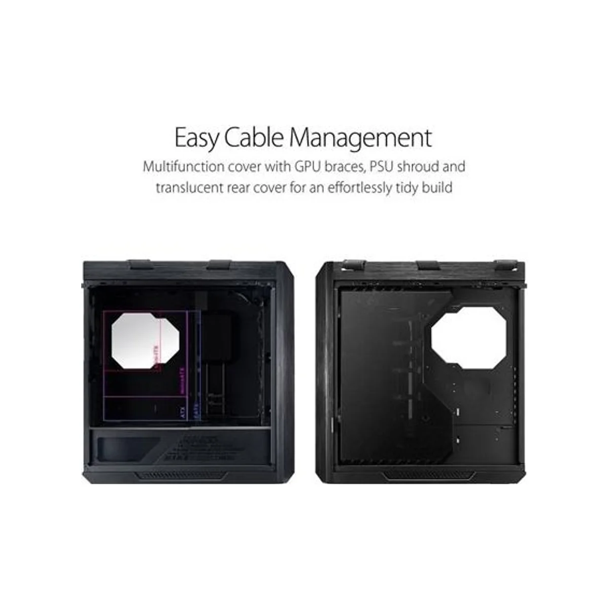 ASUS ROG Strix Helios GX601 Tempered-Glass Mid-Tower ATX Gaming Case - Black RGB Aura Sync – 90DC0020-B39000 view 2