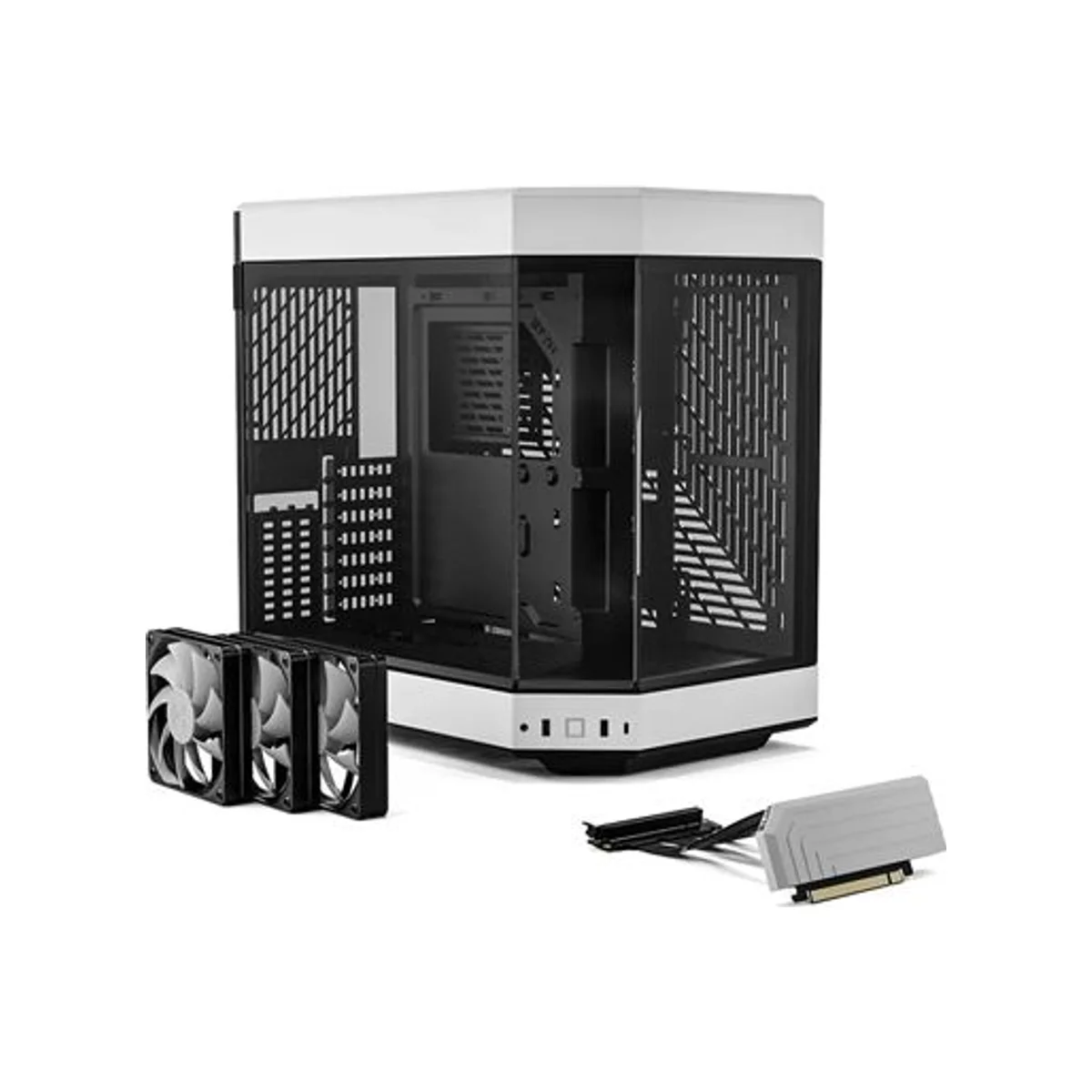 HYTE Y60 Dual-Chamber Mid-Tower ATX Gaming Case - Black & White – CS-HYTE-Y60-BW view 2