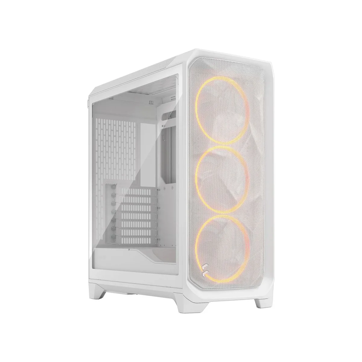 Fractal Design Meshify 3 RGB Tempered-Glass Mid-Tower ATX Gaming Case - White - FD-C-MES3A-07