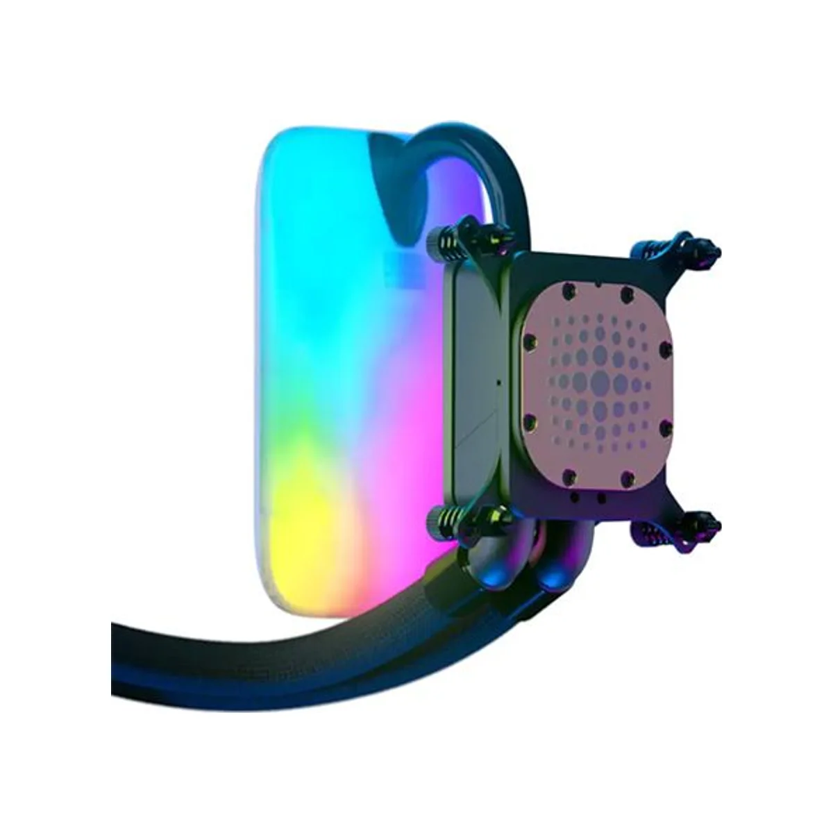 HYTE THICC Q60 240mm IPS Display AIO CPU Liquid Cooler - White - FAN-HYTE-Q60-BW view 5