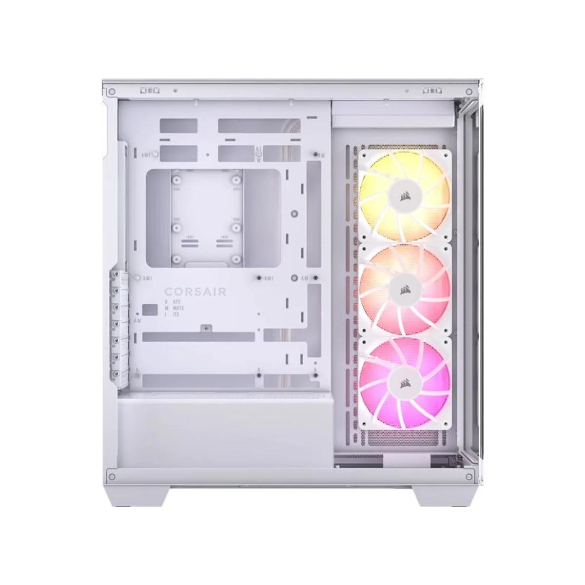 Corsair 3500X Tempered-Glass ARGB Mid-Tower E-ATX Gaming Case - White (3 RS120 ARGB Fans Included) – CC-9011279-WW view 4