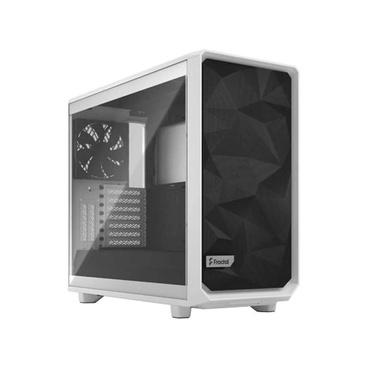 Fractal Design Meshify 2 Tempered Glass Clear Tint ATX Mid Tower E-ATX Gaming Case - White 2x 140mm Fans – FD-C-MES2A-05