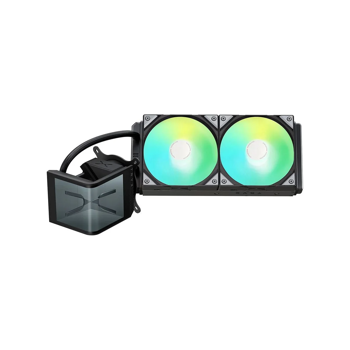 TRYX PANORAMA SE ARGB 240mm AIO Liquid CPU Cooler - Black (Addressable RGB, AMOLED Screen, 1850 RPM, 240mm Radiator) - L-P240L-AM2M-G0K view 2