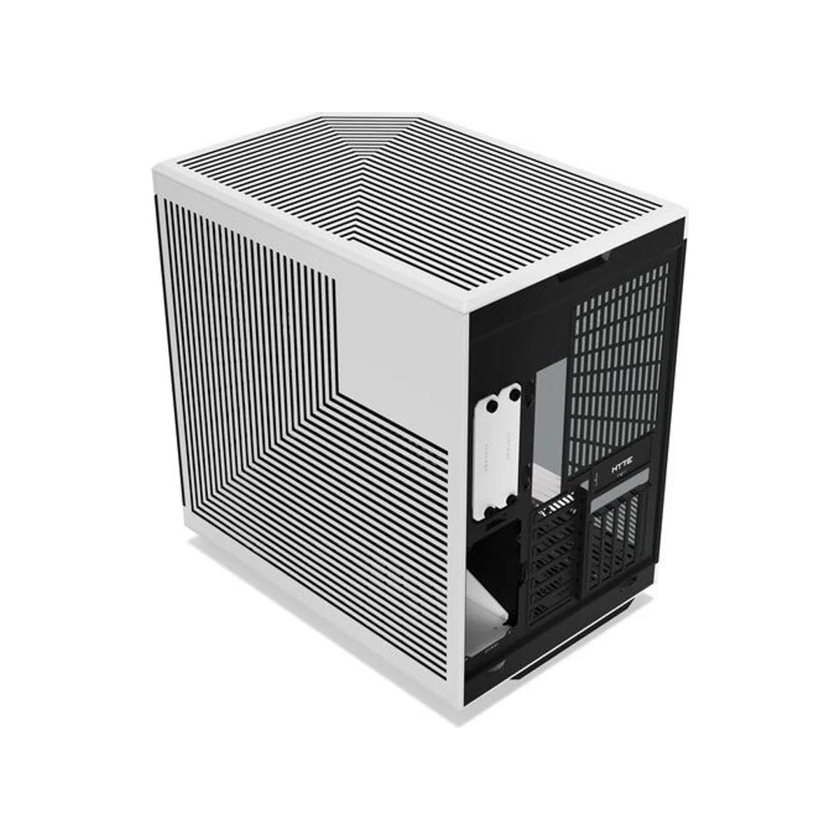 HYTE Y70 Dual-Chamber Mid-Tower E-ATX Gaming Case - Black/White (Panoramic Glass, PCIe 4.0 Riser) – CS-HYTE-Y70-BW view 5