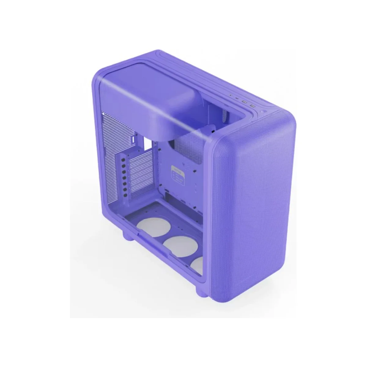 HYTE X50 Modern Performance E-ATX Mid-Tower Acoustic Glass Case - Taro Milk 0 Fans Included – CS-HYTE-X50G-TM view 2