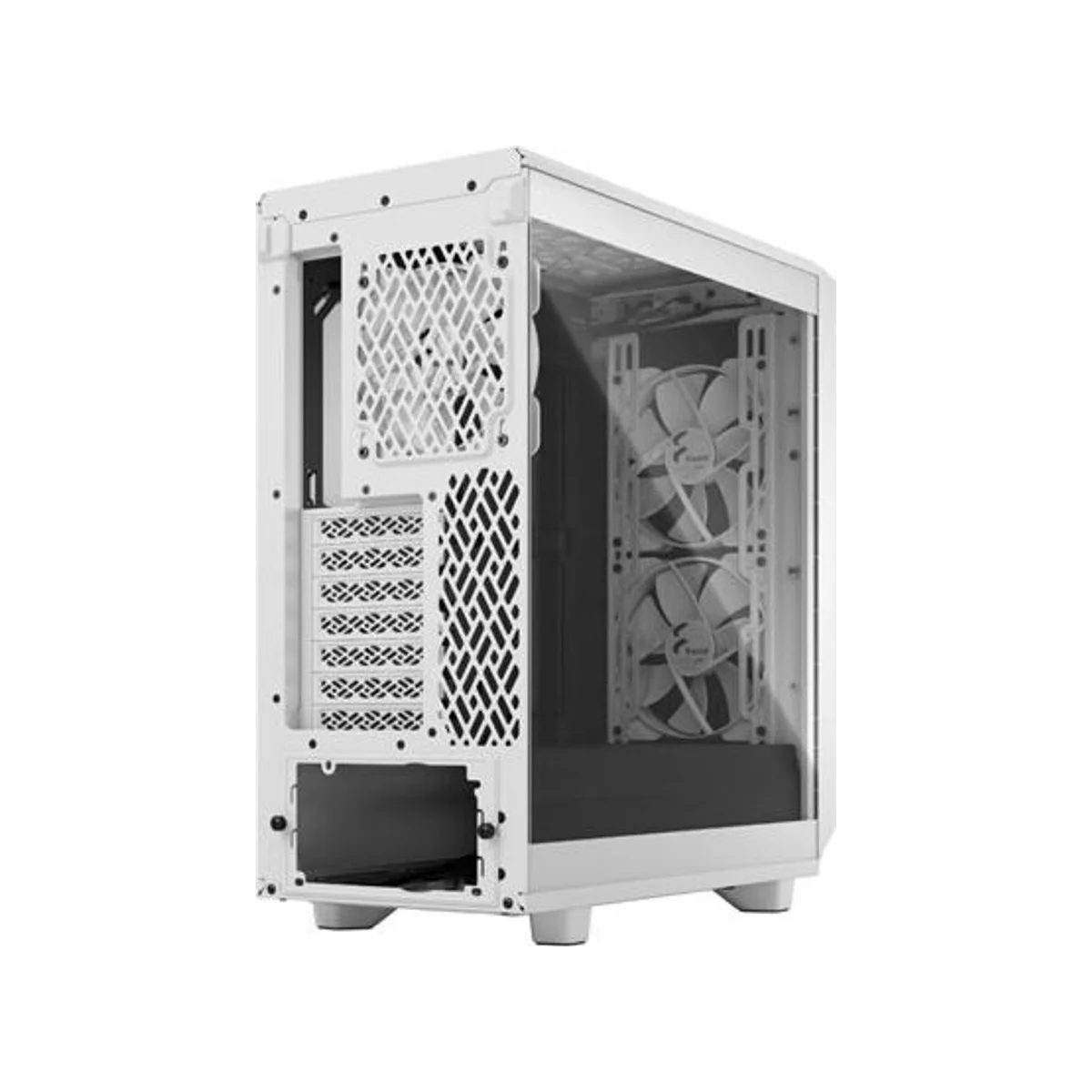 Fractal Design Meshify 2 Compact Lite Tempered Glass Clear ATX Mid Tower ATX Gaming Case - White 2x 120mm Fans – FD-C-MEL2C-04 view 6