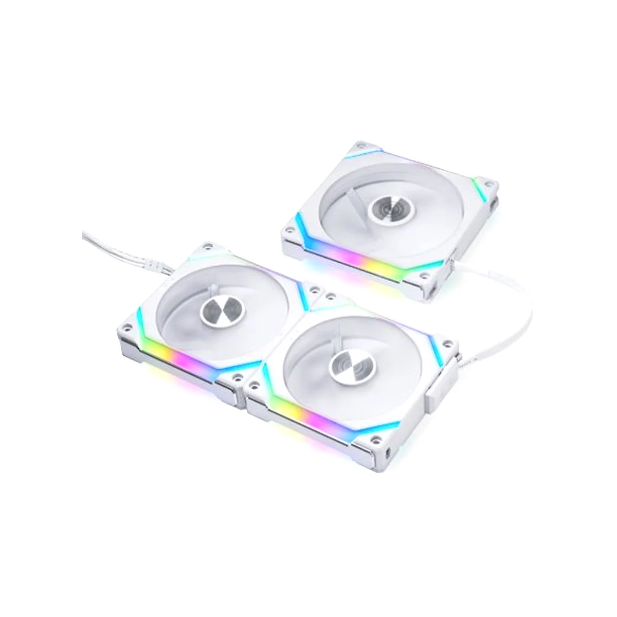 Lian Li UNI FAN SL120 V2 RGB 120mm Triple Pack Cooling Fan - White - UF-SL120V2-3W view 4