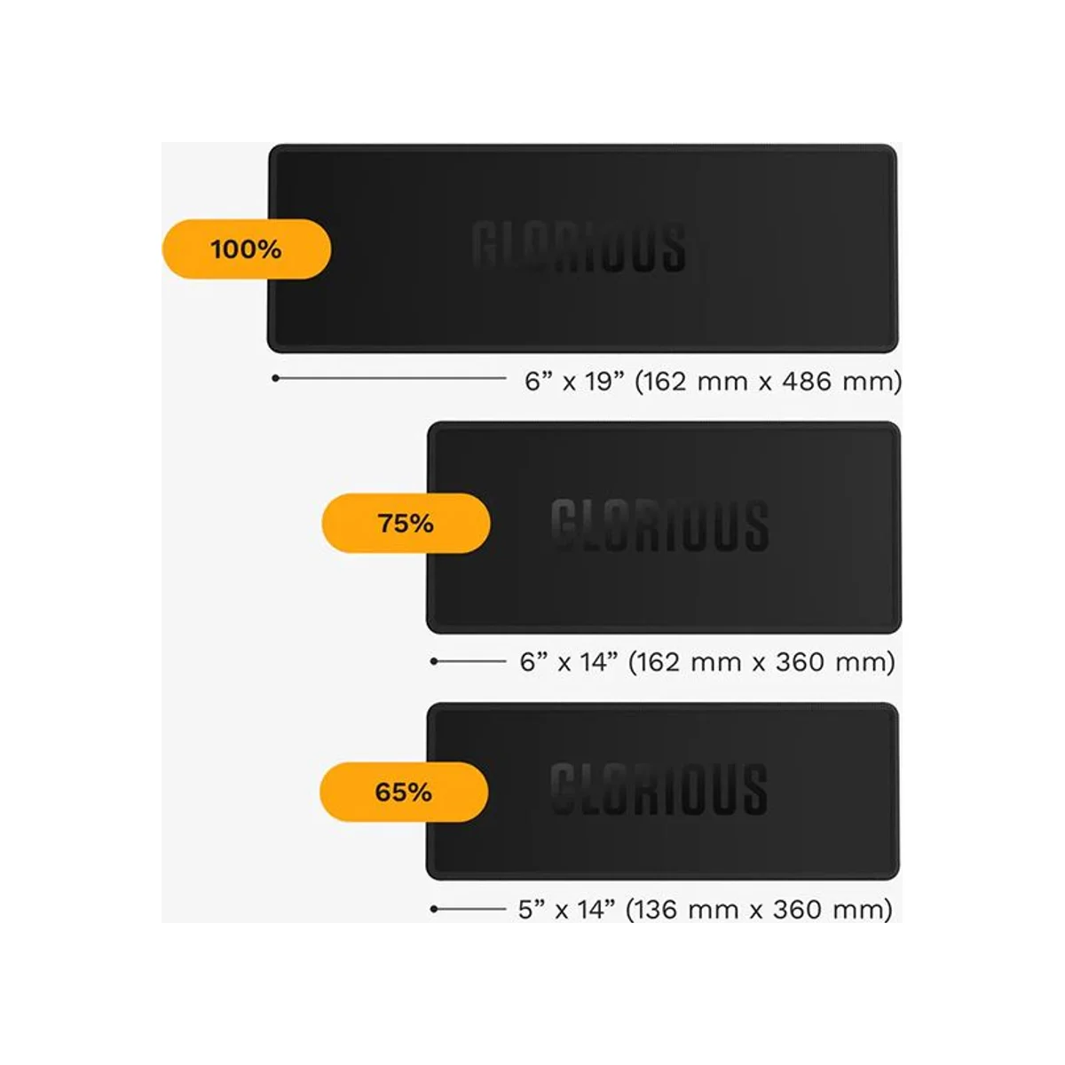 Glorious Sound Dampening 75% TKL Keyboard Mat - Black - GLO-KBM-TKL-B view 3