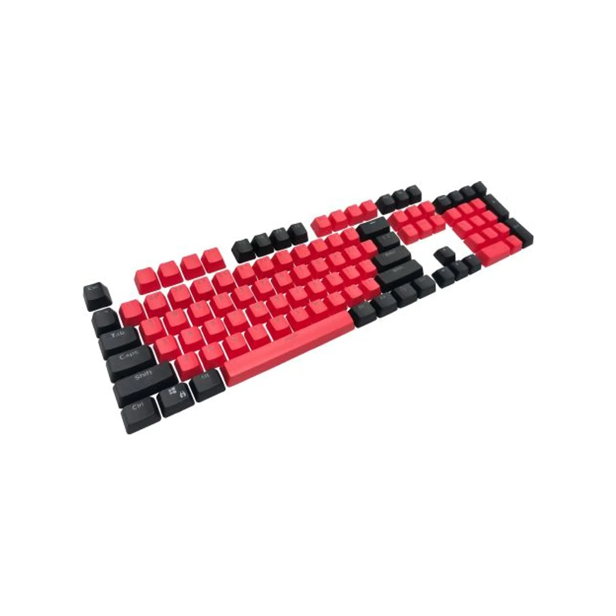 KRAKEN BRED Keycap Set | Backlit Doubleshot PBT Keycaps (104 Keys, Black, Red) - BKSKK - BKSKK - CAPS view 3