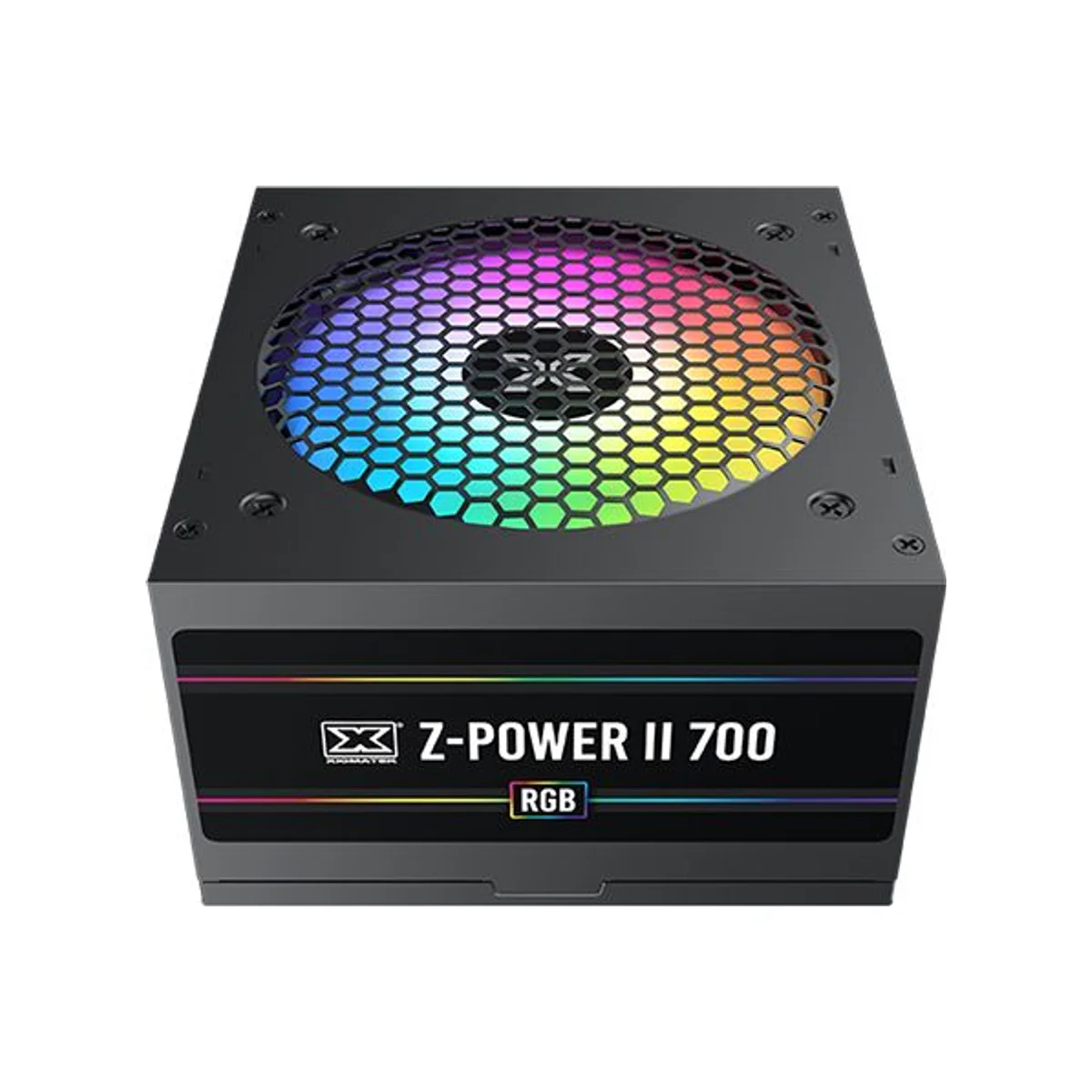 XIGMATEK Z-POWER II RGB 700W Power Supply - Black (120mm RGB Fan, Single +12V Rail, Compact Size, Active PFC) - EN42836 view 2
