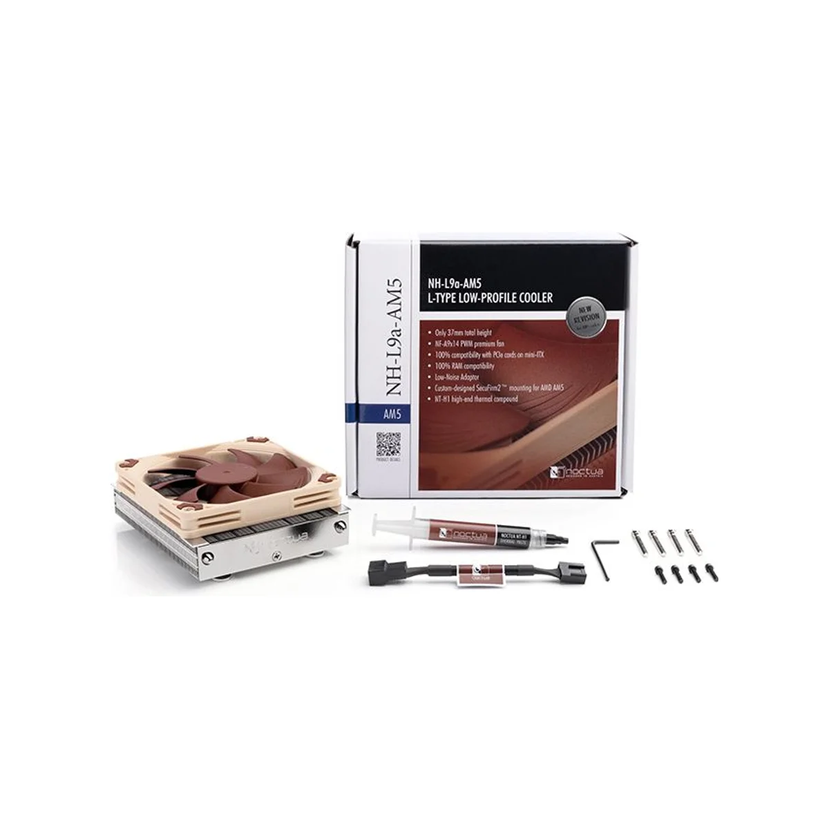 Noctua Low-Profile CPU Cooler - Brown (AM5, 37mm Height, 92mm Fan) - NH-L9a-AM5 view 4
