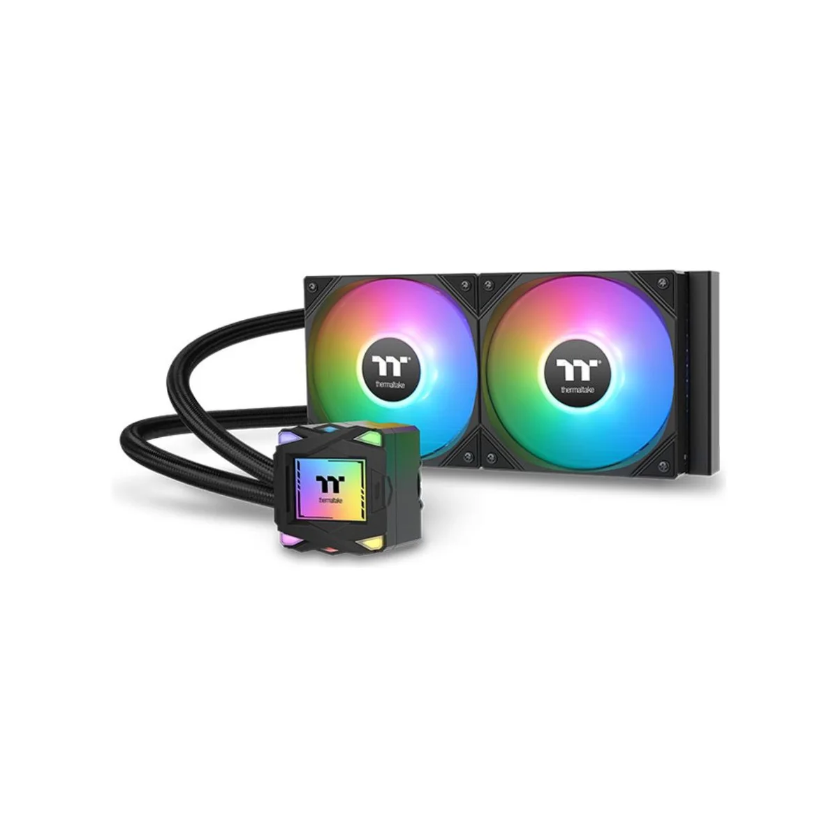 THERMALTAKE LA240 ARGB Sync AIO Liquid CPU Cooler - Black (120mm ARGB Fans, Copper Base, 350W TDP) - CL-W457-PL12SW-A