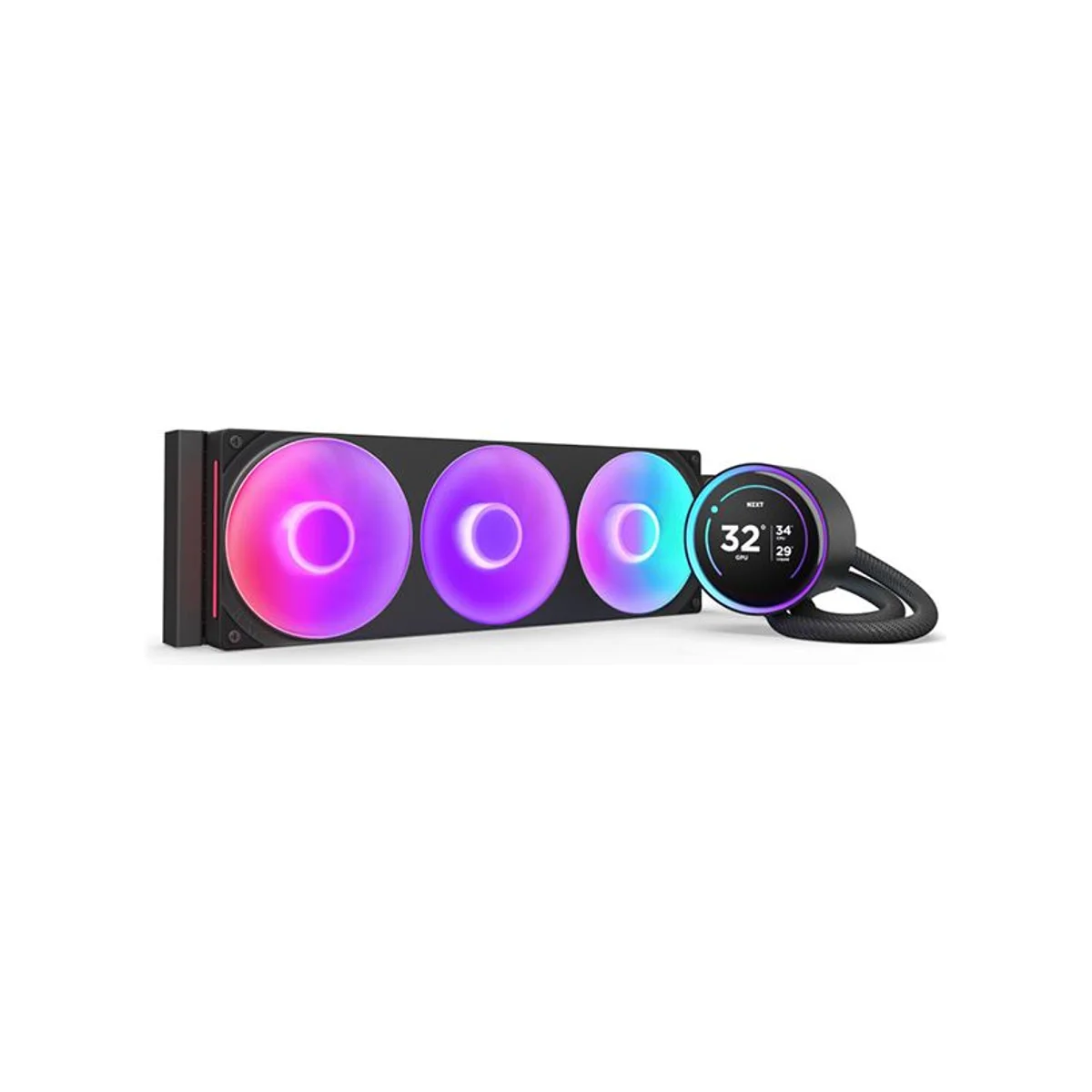 NZXT Kraken Elite 360 RGB IPS LCD AIO Liquid Cooler - Black - RL-KR36E-B2