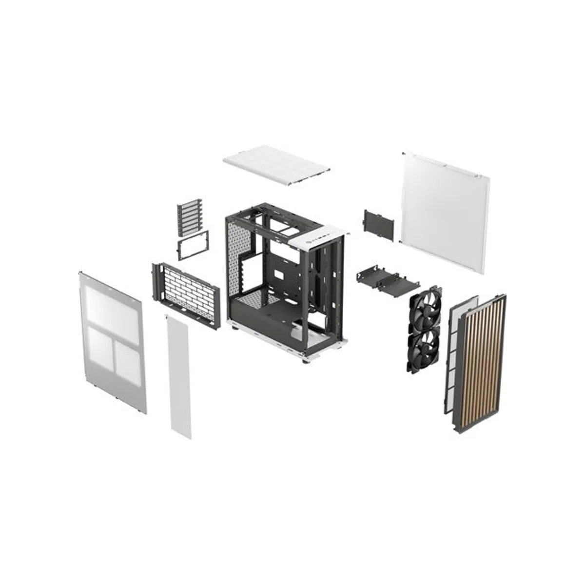 Fractal North Chalk White Airflow Mid-Tower ATX Gaming Case - White – FD-C-NOR1C-03 view 7