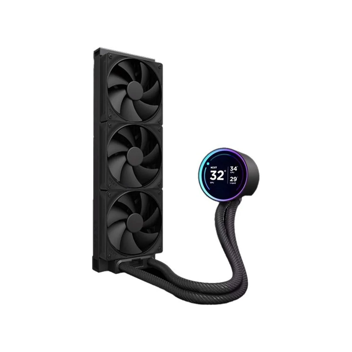 NZXT Kraken Elite 360 RGB IPS LCD AIO CPU Liquid Cooler - Black - RL-KN36E-B2 view 2