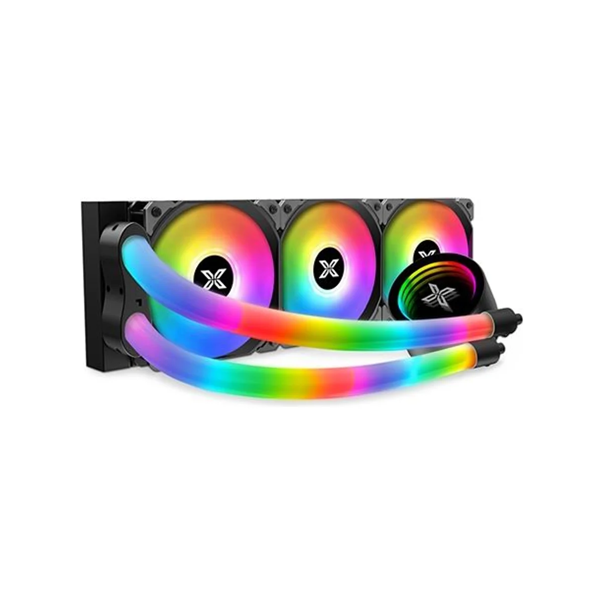 XIGMATEK Neon Aqua 360 AIO CPU Liquid Cooler (Copper Cold Plate, 397x120x27mm Radiator, Intel LGA 1700/1200/115X/2011/2066, AMD AM5/AM4/AM3) - EN49912